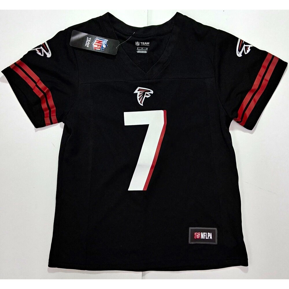 NFL Team Apparel Atlanta Falcons Bijan Robinson #7 Black Women’s S Jersey NFL